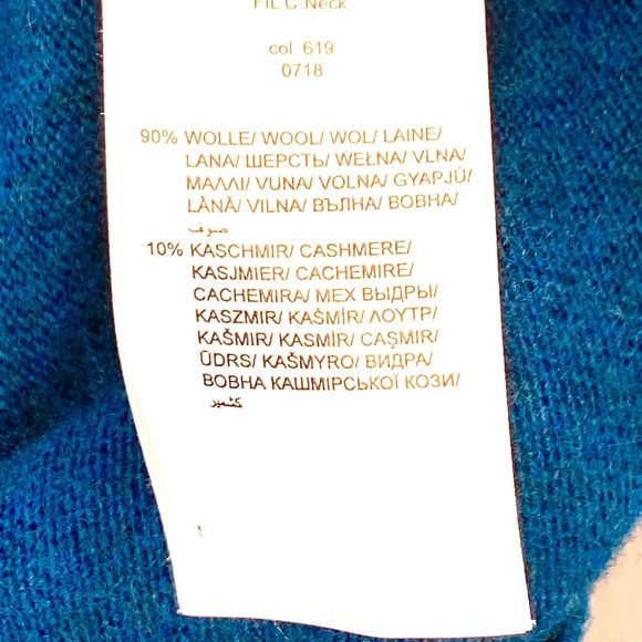 Mc Neal Mens Crewneck Sweater XL Mavericks Blue Merino Wool Cashmere Blend - Picture 11 of 14